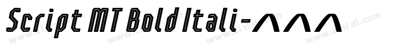 Script MT Bold Itali字体转换